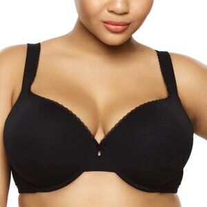 Paramour Black Underwire Bra 40H Full Coverage T-Shirt Bra NWT